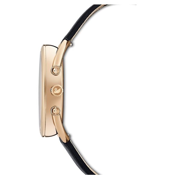 Swarovski - Crystalline Glam Watch Swiss Made, Leather strap, Black, Rose gold main image 8